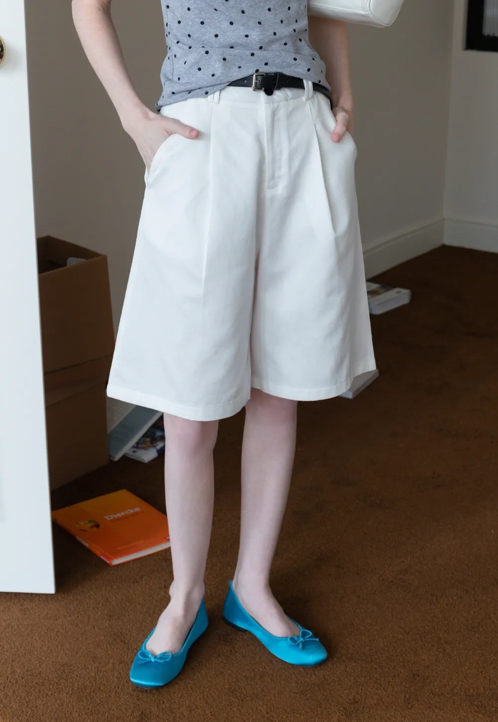 Belted Wide-Leg Shorts