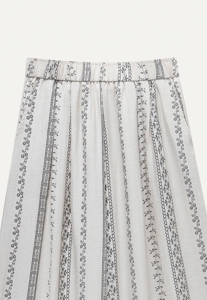 Women’s Boho Stripe Wide-Leg Palazzo Pants
