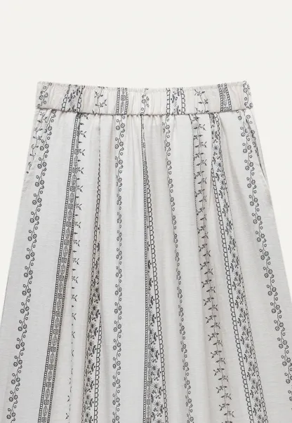 Women’s Boho Stripe Wide-Leg Palazzo Pants