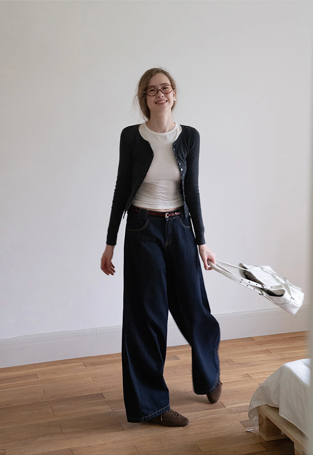 Womens Long Sleeve Button Down Knit Cardigan