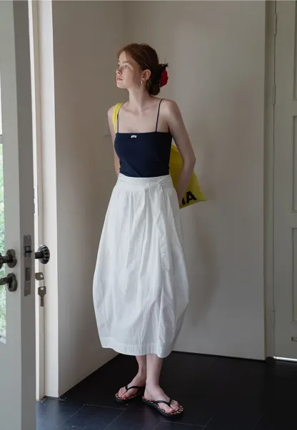 Women’s High-Waist Balloon Midi Skirt