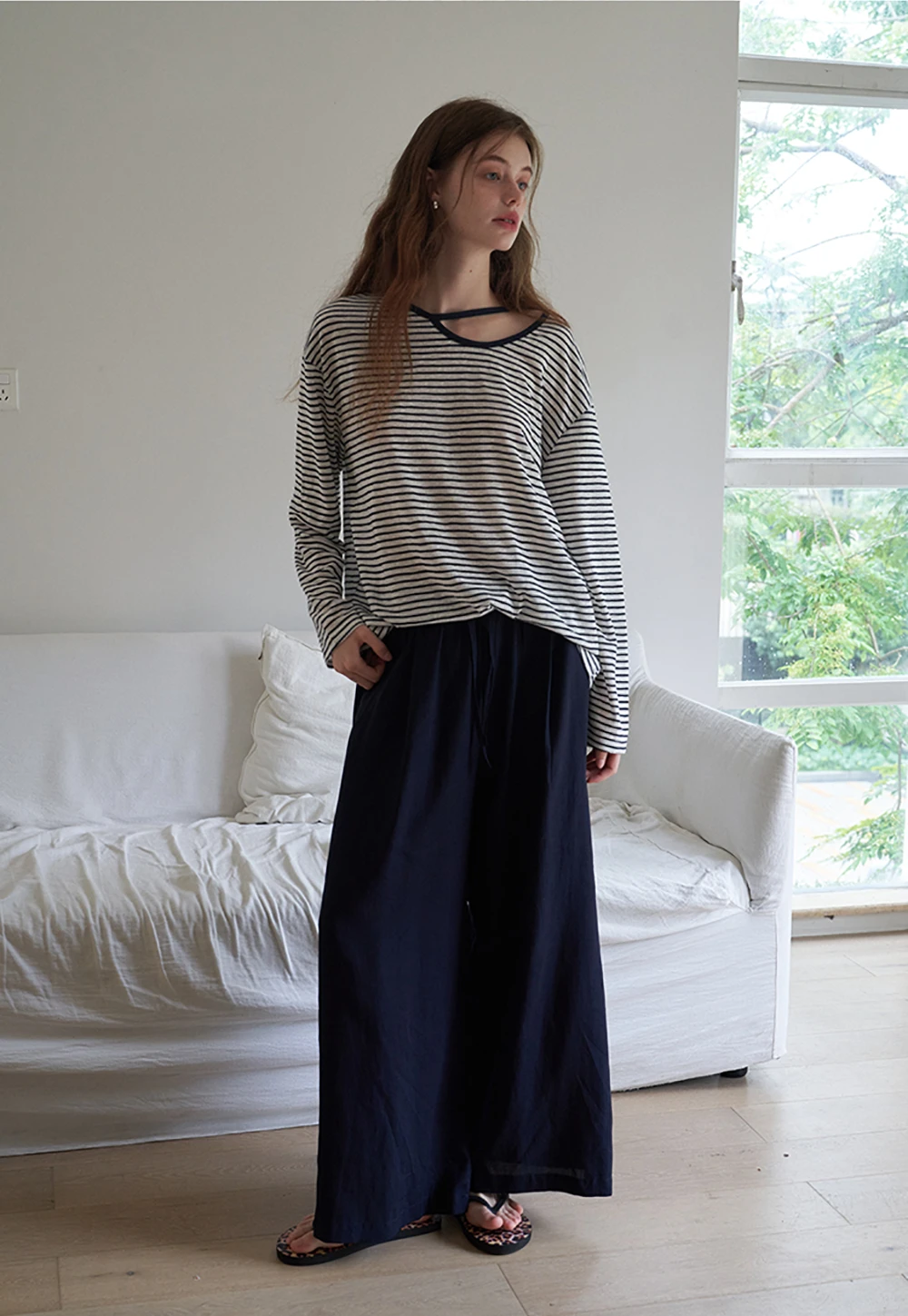 Wide Leg Drawstring Pants