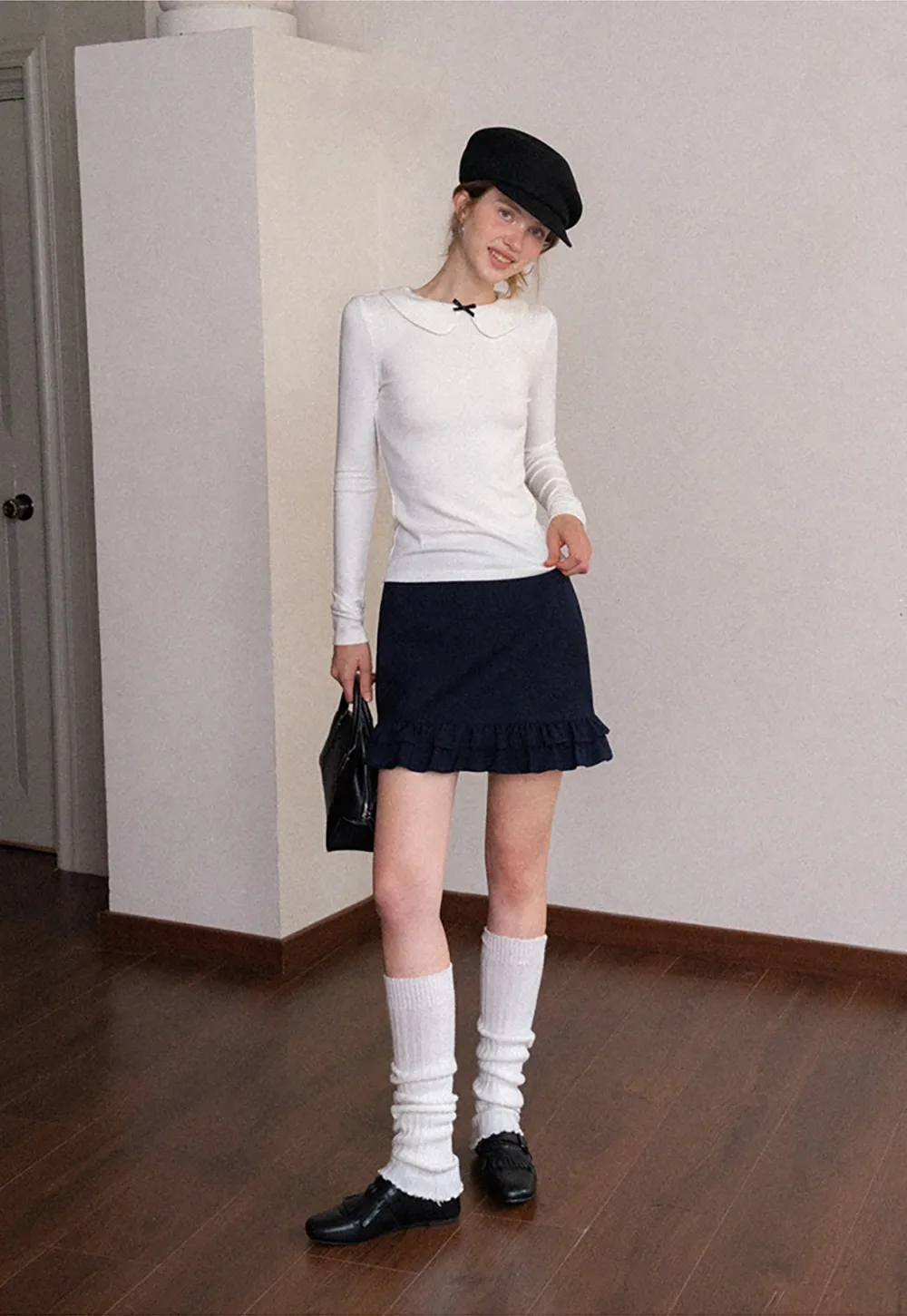 Peter Pan Collar Long Sleeve Tee