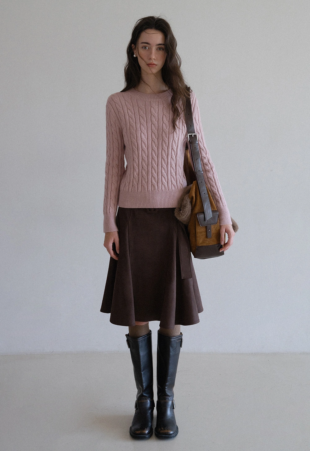 Womens Classic Cable Knit Sweater