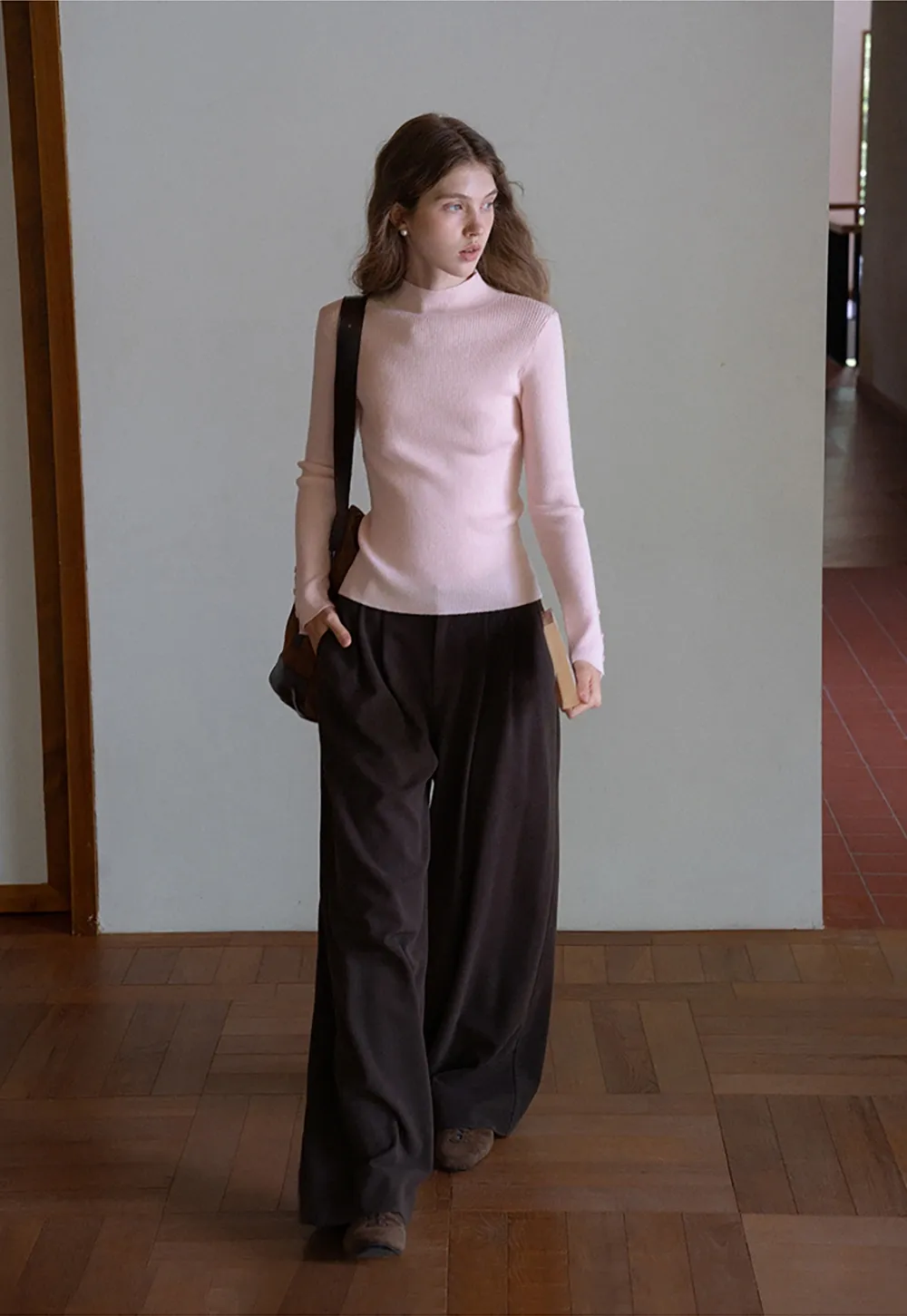 Womens Mock Neck Knit Top