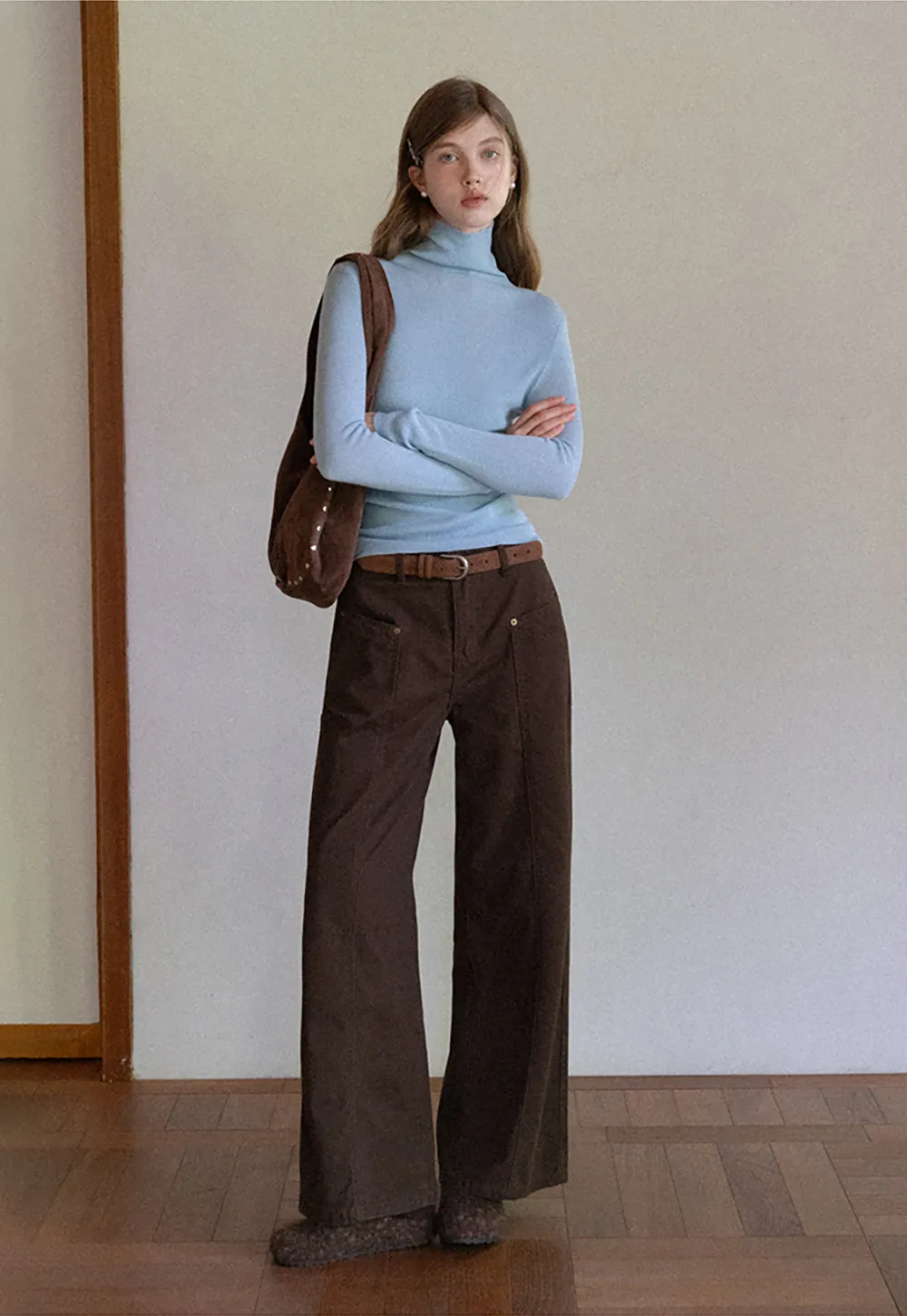 High-Waist Wide-Leg Utility Pants