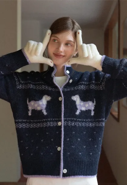 Solid Color Thick Knitted Finger Gloves