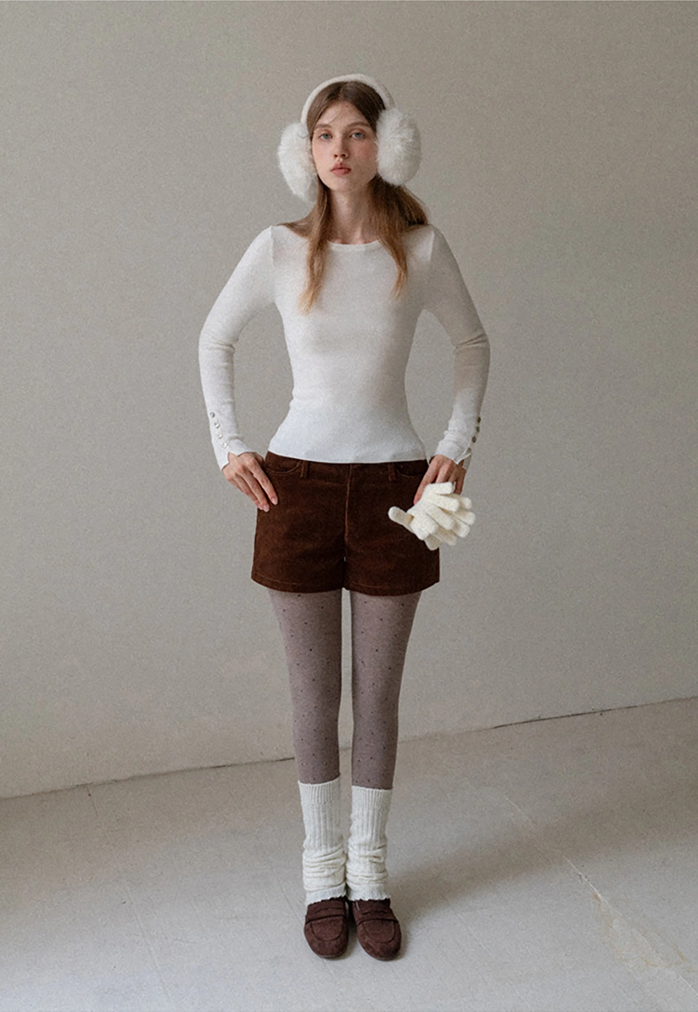 Basic Ribbed Knit Top Women Long Sleeve Pullover