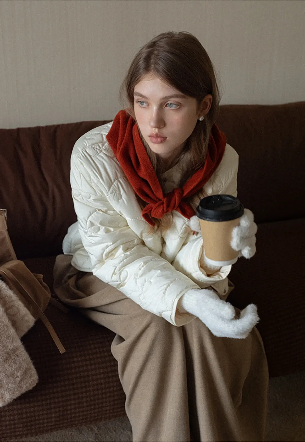 Triangle Versatile Knit Scarf and Shawl