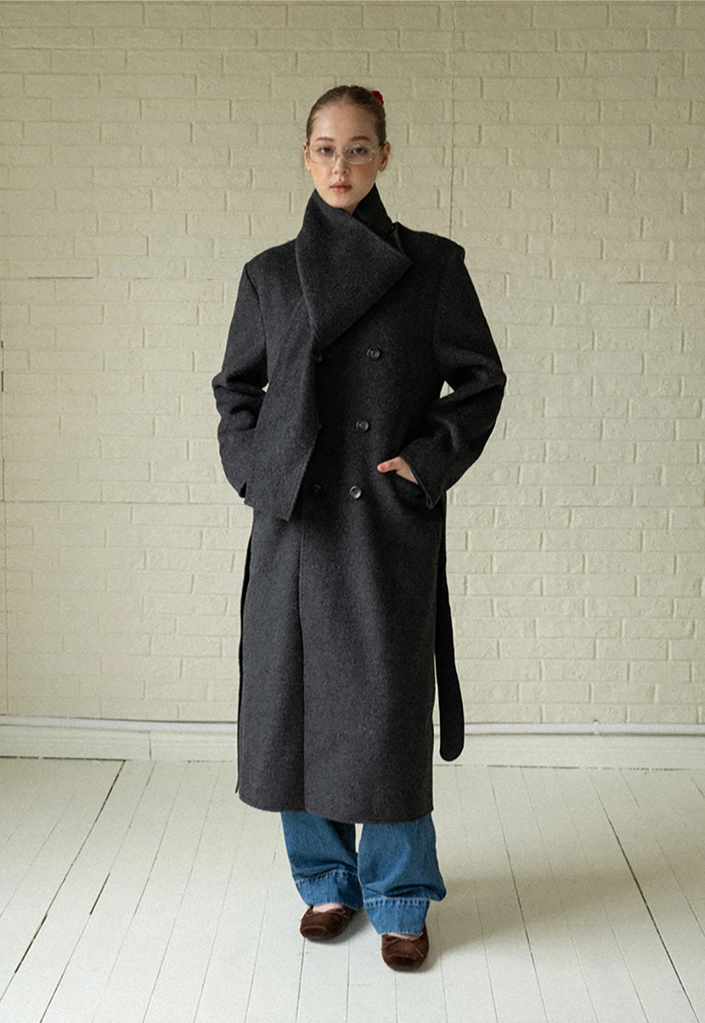 Classic Wool Long Coat for Women 