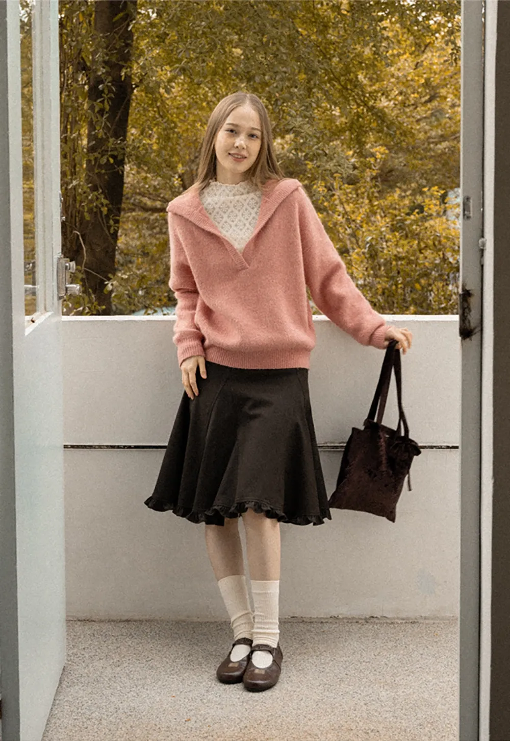 Cozy Half-Zip Sweater with Ribbed Details for Women