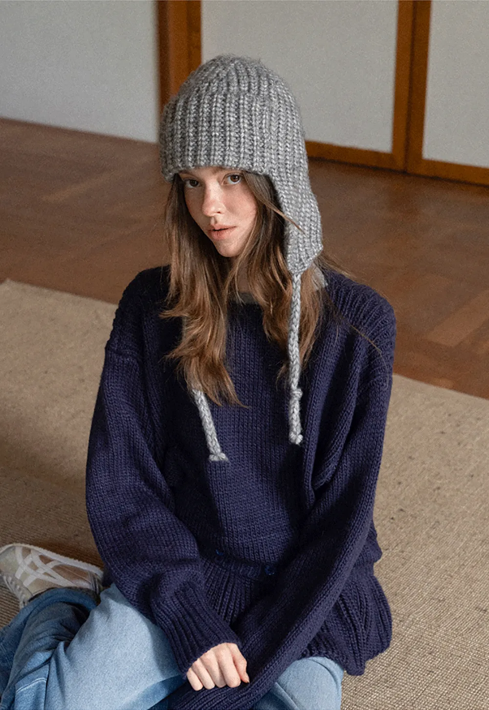 Chunky Knit Earflap Beanie