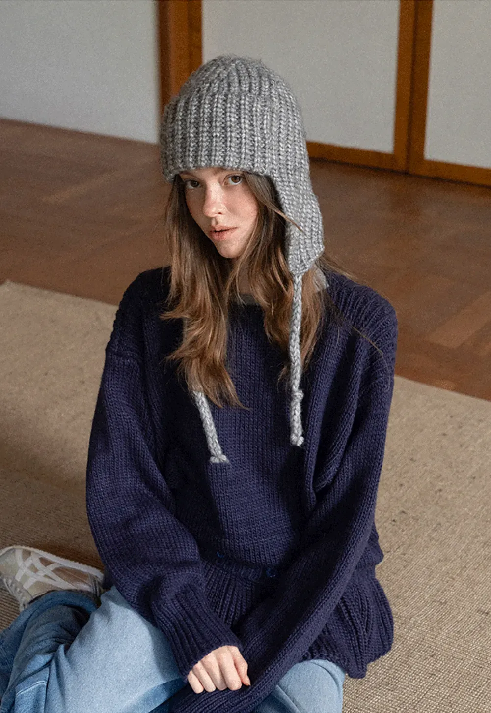 Chunky Knit Earflap Beanie