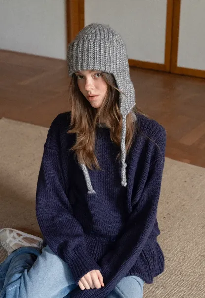 Chunky Knit Earflap Beanie