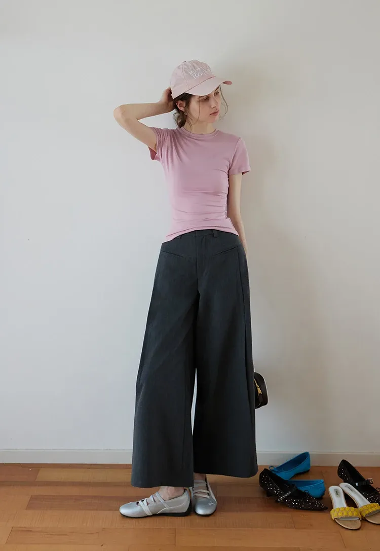 Wide Leg Tailored Pants