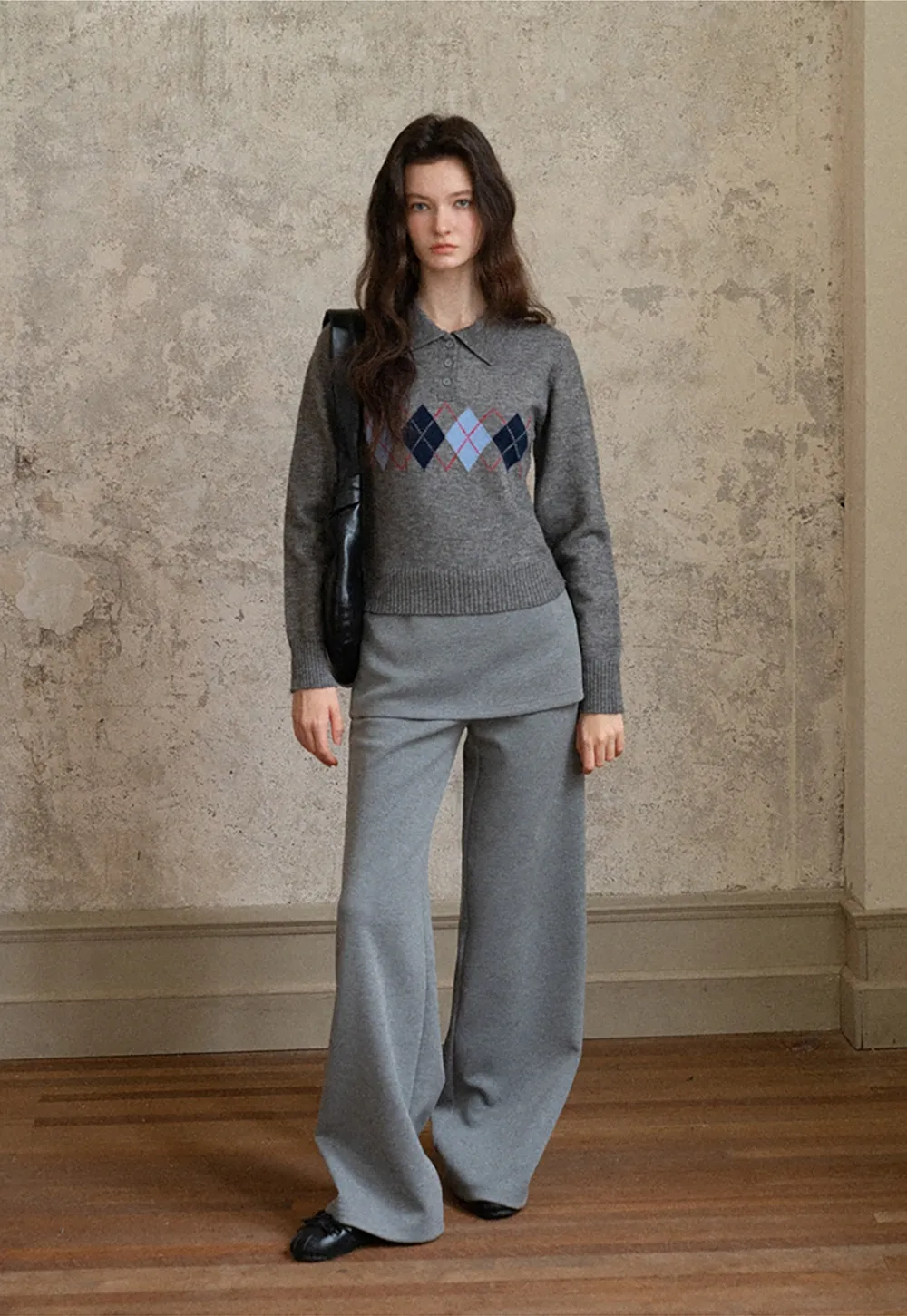 Women High Waist Wide Leg Skirted Lounge Pants