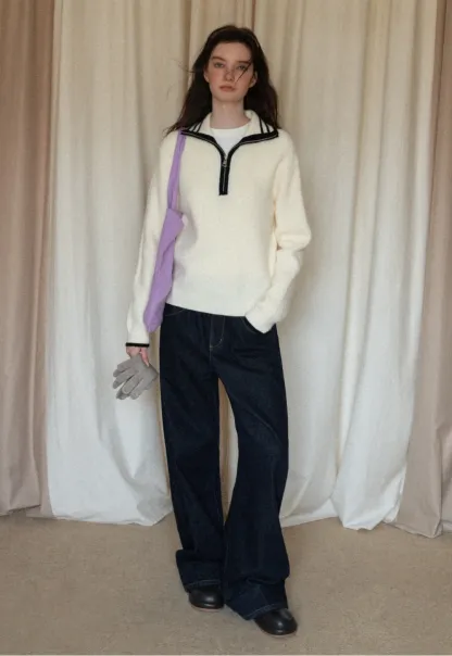 Classic Loose Fit Wide Leg Jeans for Women