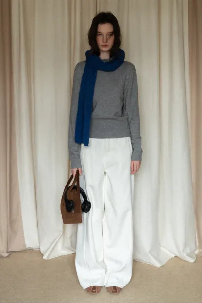 Warm Solid Long Knit Scarf