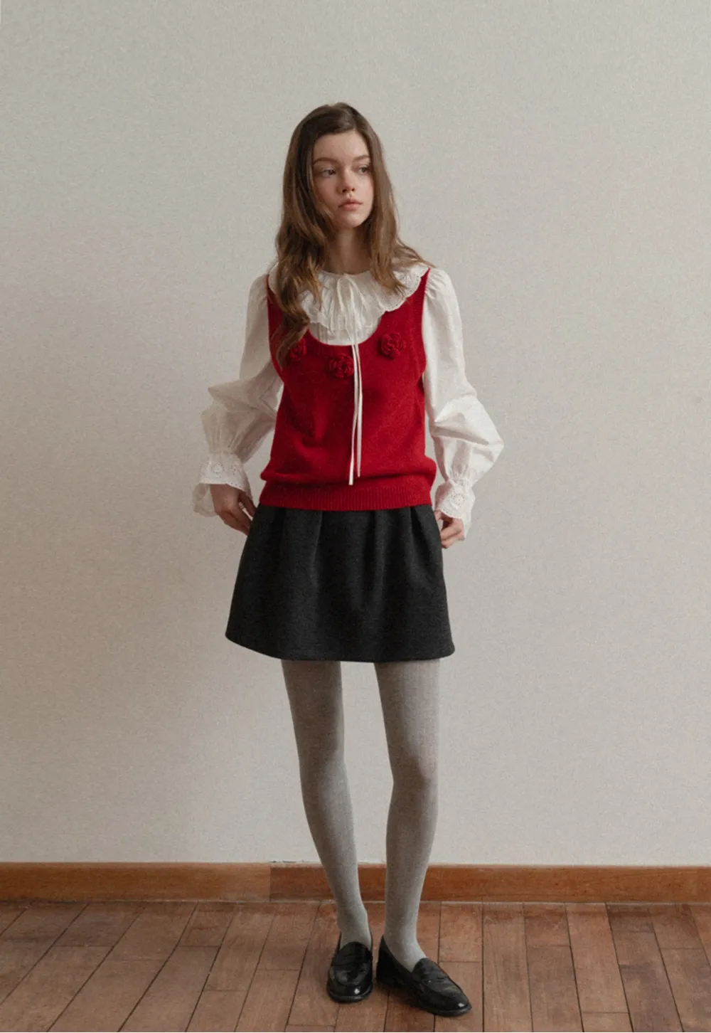 Classic Woolen A-Line Skirt for Women