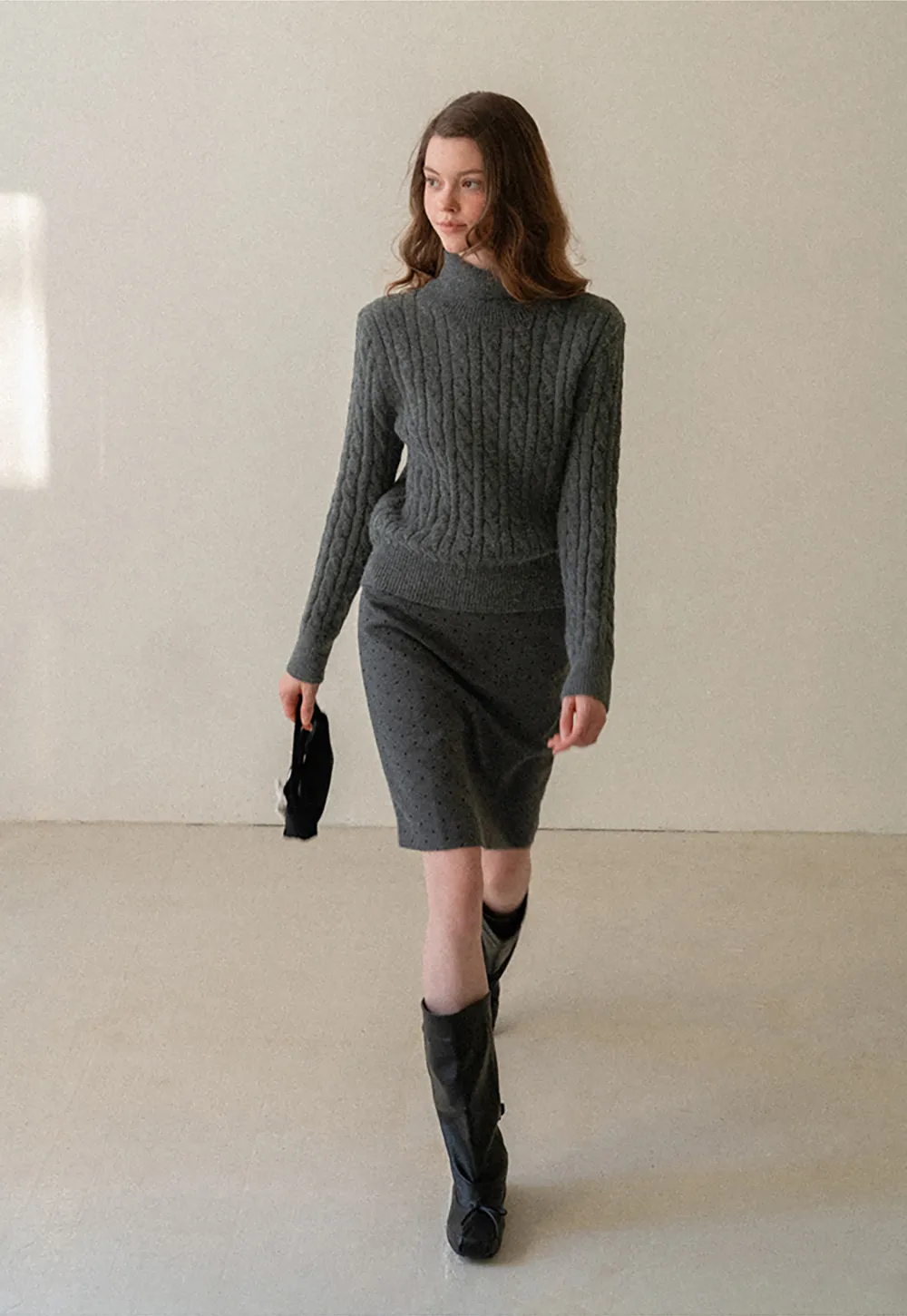 Polka Dot A-Line Mini Skirt