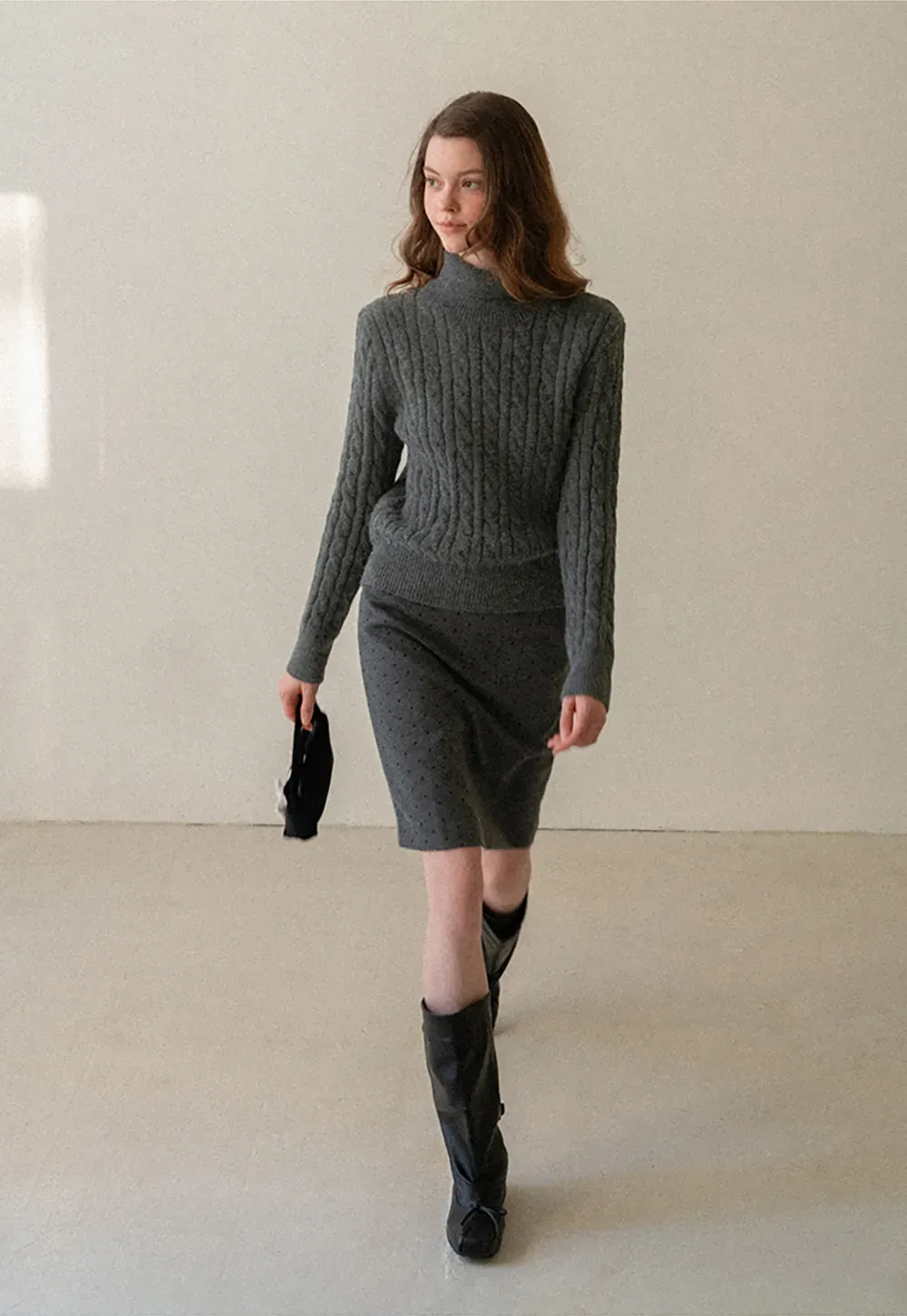 Polka Dot A-Line Mini Skirt