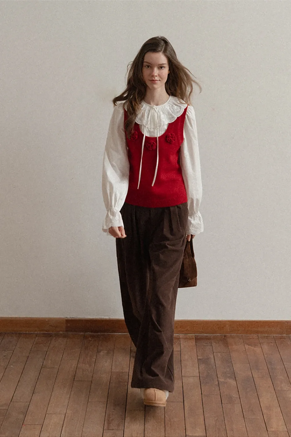 Floral Applique Knit Tank Top