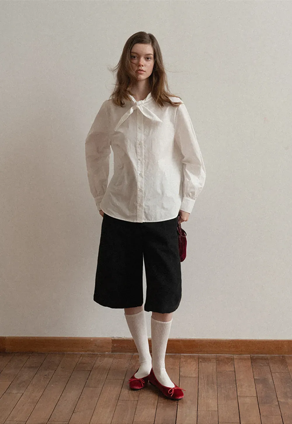 Oversized Peter Pan Collar Blouse