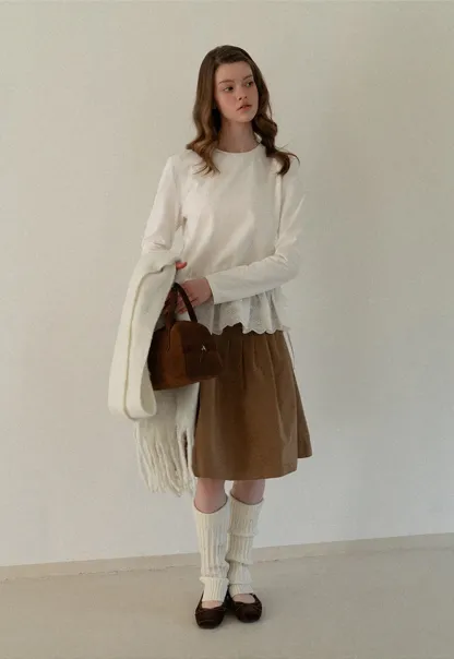 Elegant High-Waisted Pleated Skirt