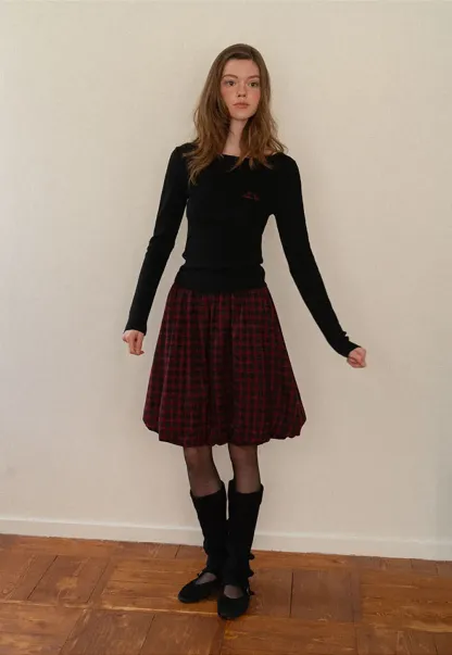 Bubble Hem Mini Skirt