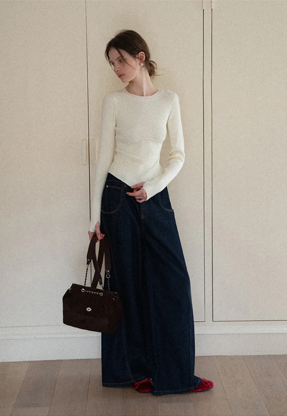 Women Basic Ribbed Sweater for Layering