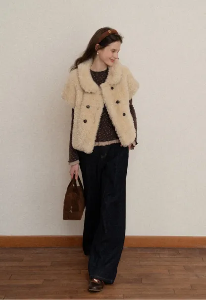 Button-Up Warm Fleece Vest for Winter