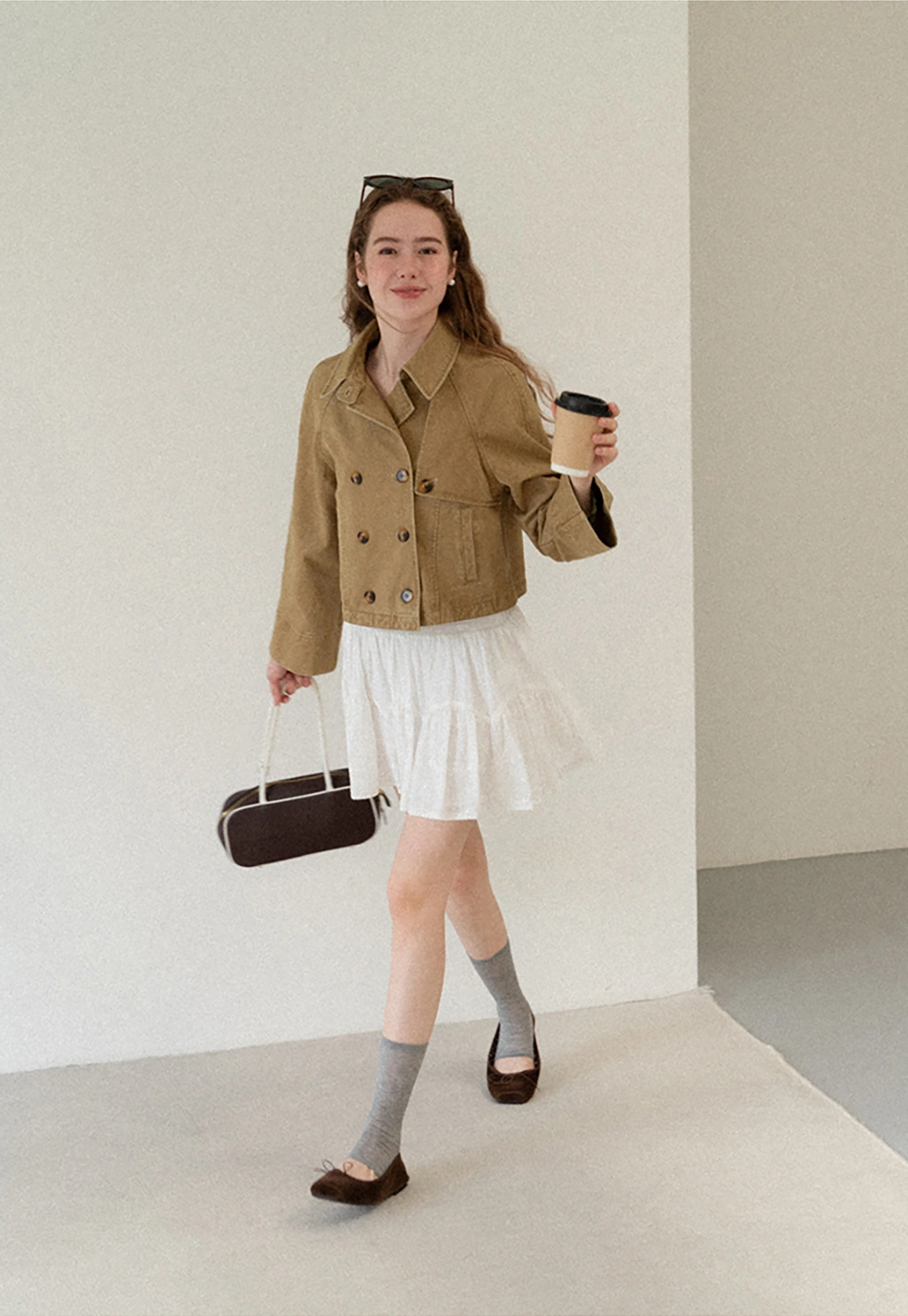 Cropped Double Breasted Short Jacket