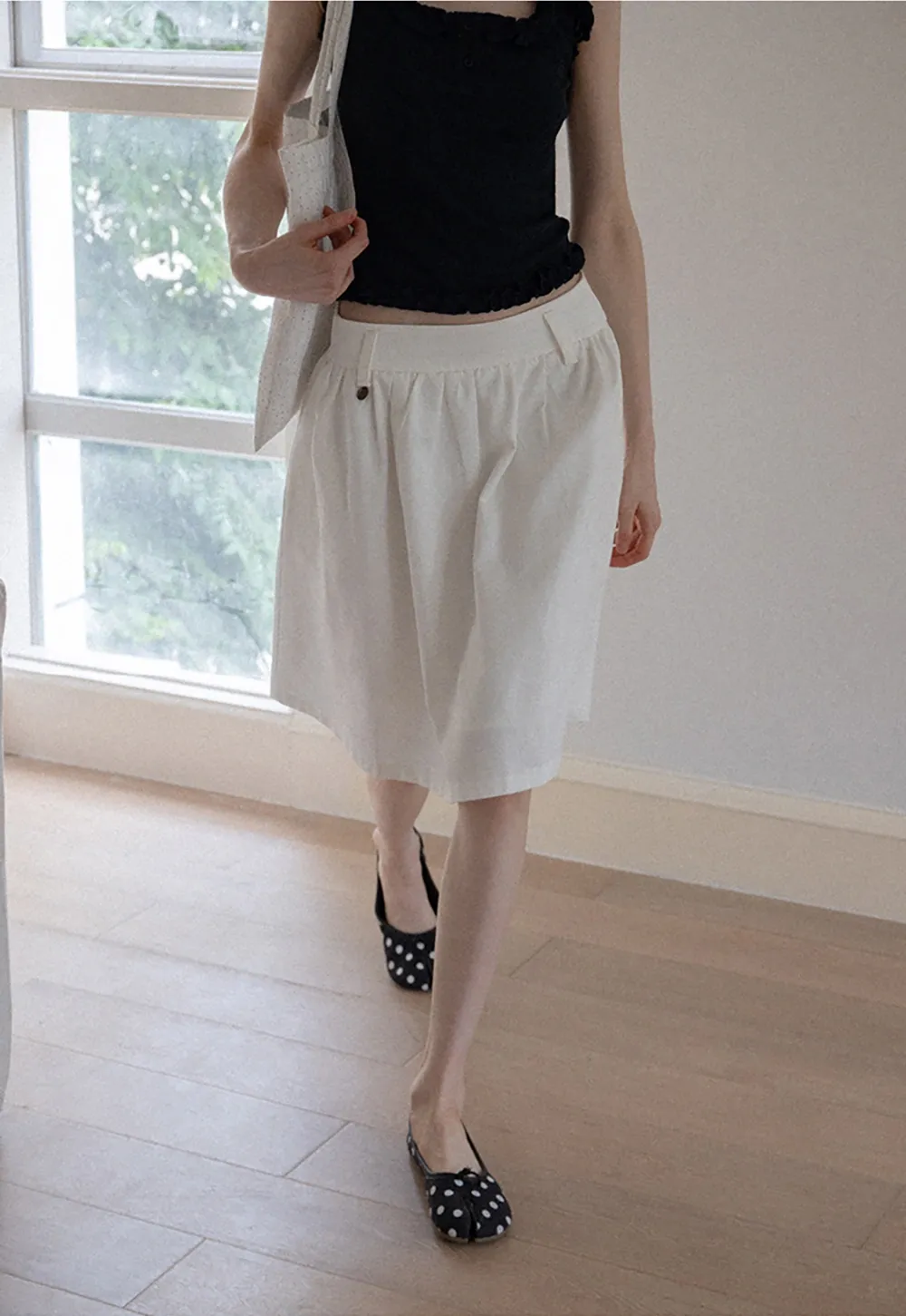 Women's A-Line High Waist Skirt with Pockets