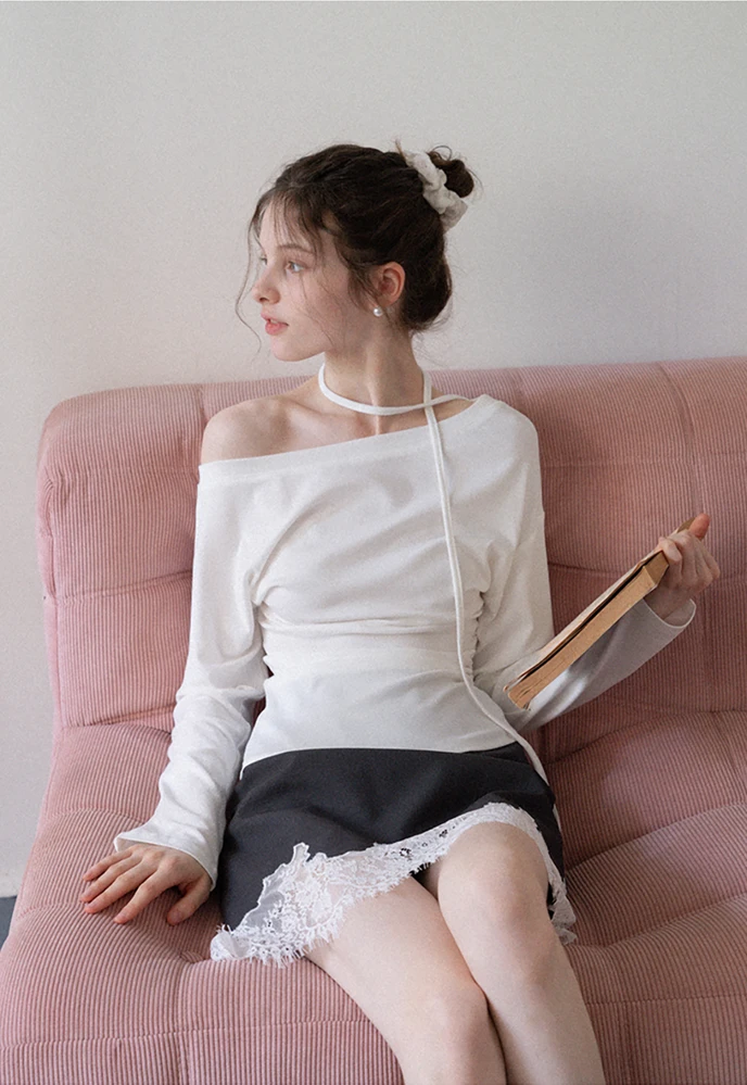 One-Shoulder Choker Top