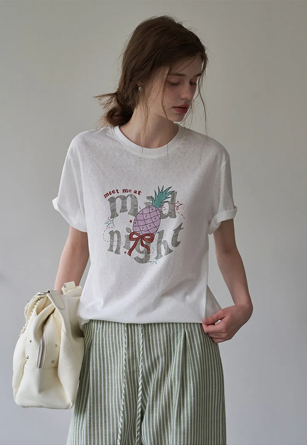 Women's Pineapple Letter Graphic T-Shirt