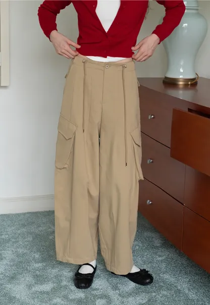 Womens High Waist Cargo Pants