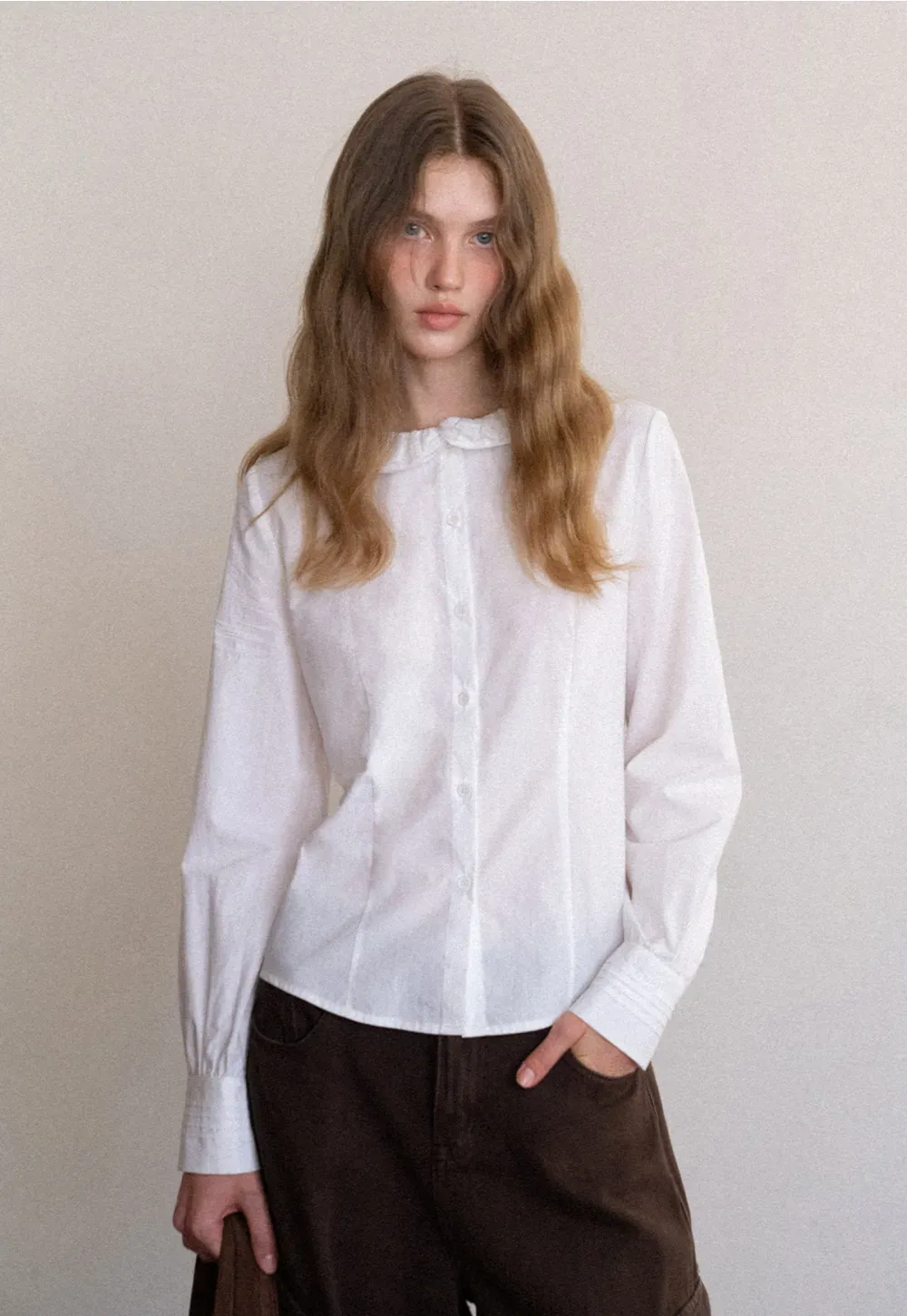 Ruffle Collar Blouse