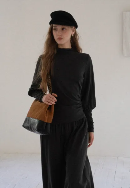 Women High Neck Long Sleeve Maxi Dress Elegant Casual Outfit