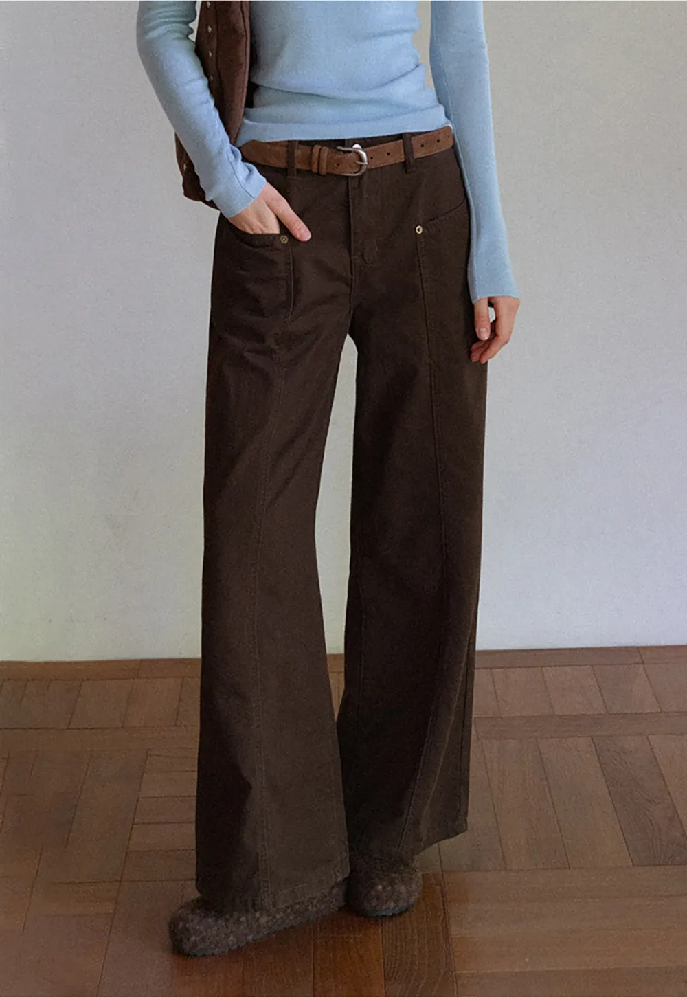 High-Waist Wide-Leg Utility Pants