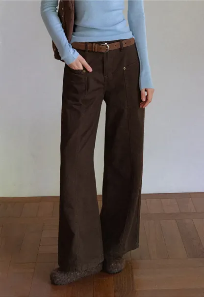 High-Waist Wide-Leg Utility Pants