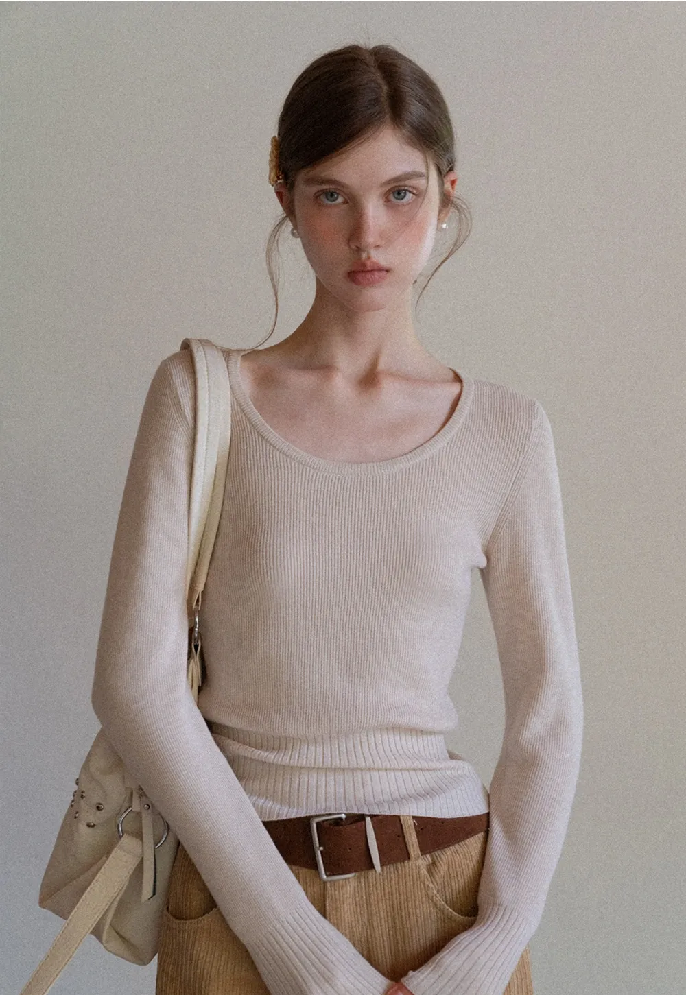 Basic Round Neck Slim Fit Sweater