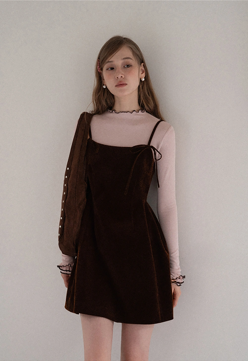 Vintage Style Velvet Sleeveless Dress