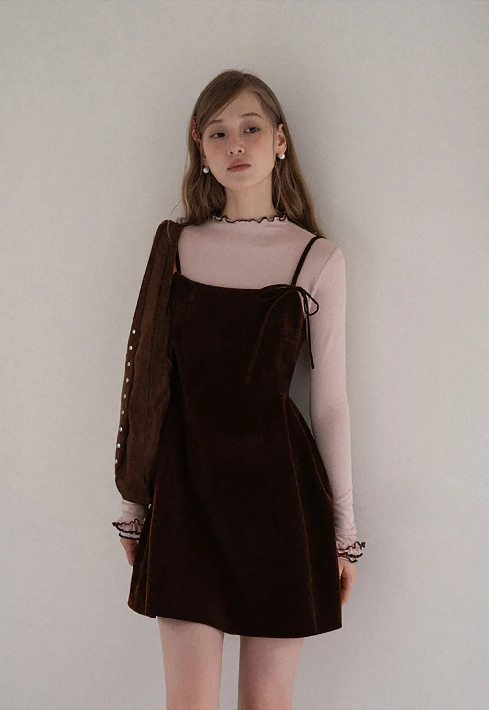 Vintage Style Velvet Sleeveless Dress