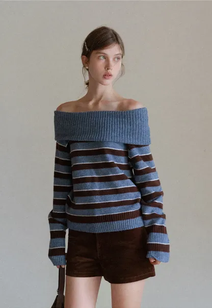Striped Turtleneck Sweater
