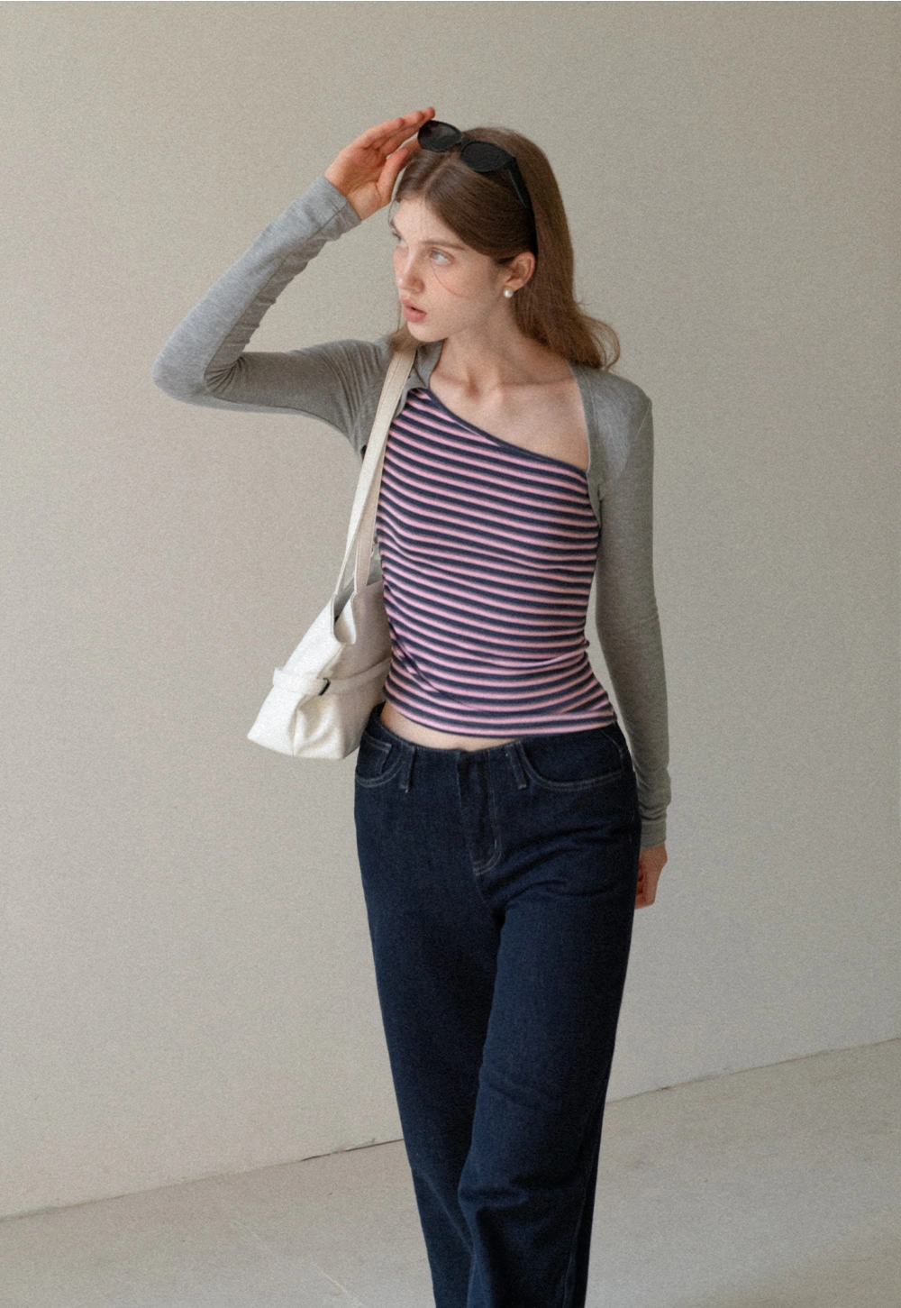 Women Casual High Waist Straight Leg Denim Pants