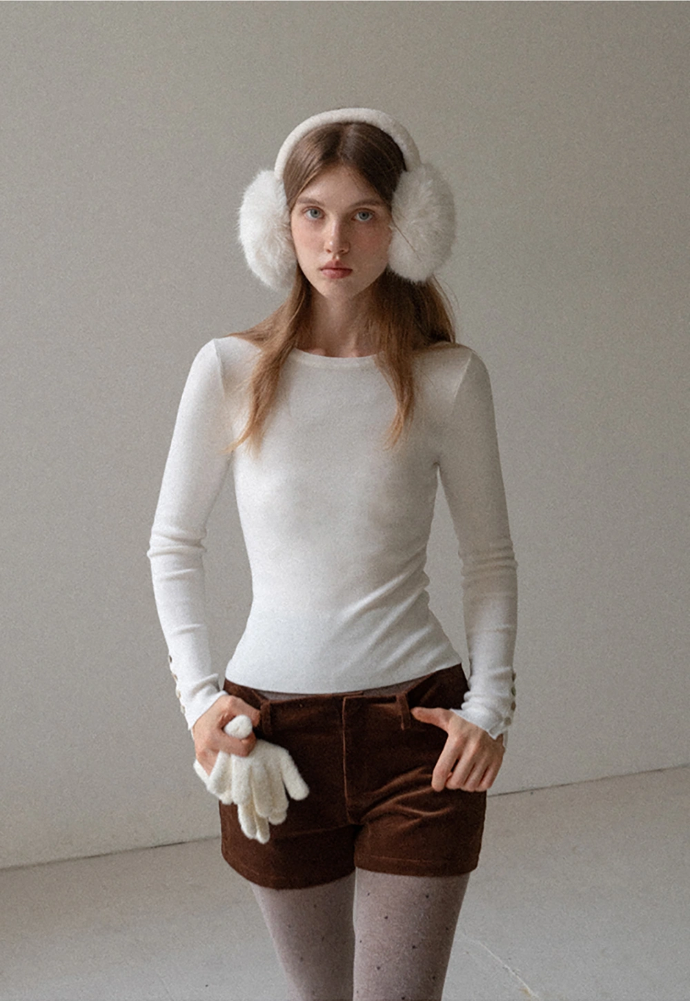 Basic Ribbed Knit Top Women Long Sleeve Pullover