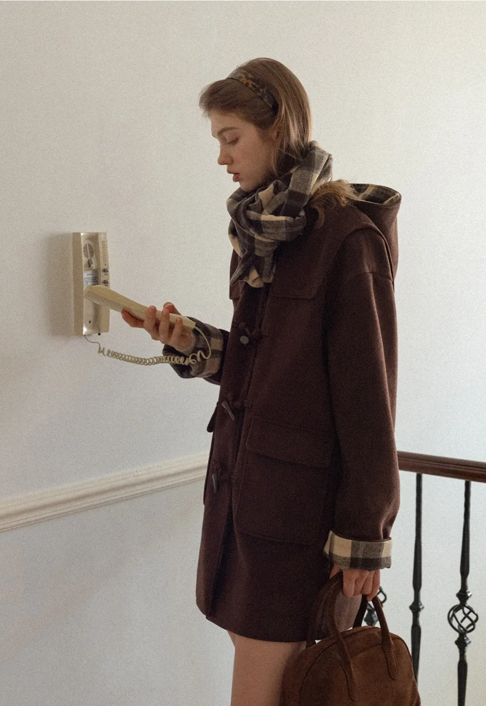 Women Winter Wool Coat Hooded Duffle Outerwear