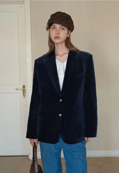 Vintage Blue Wide Leg Jeans Women Casual Style