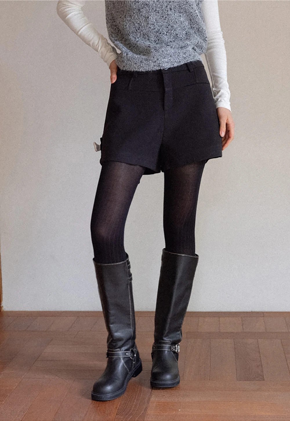 Womens High Waist Shorts with Belt