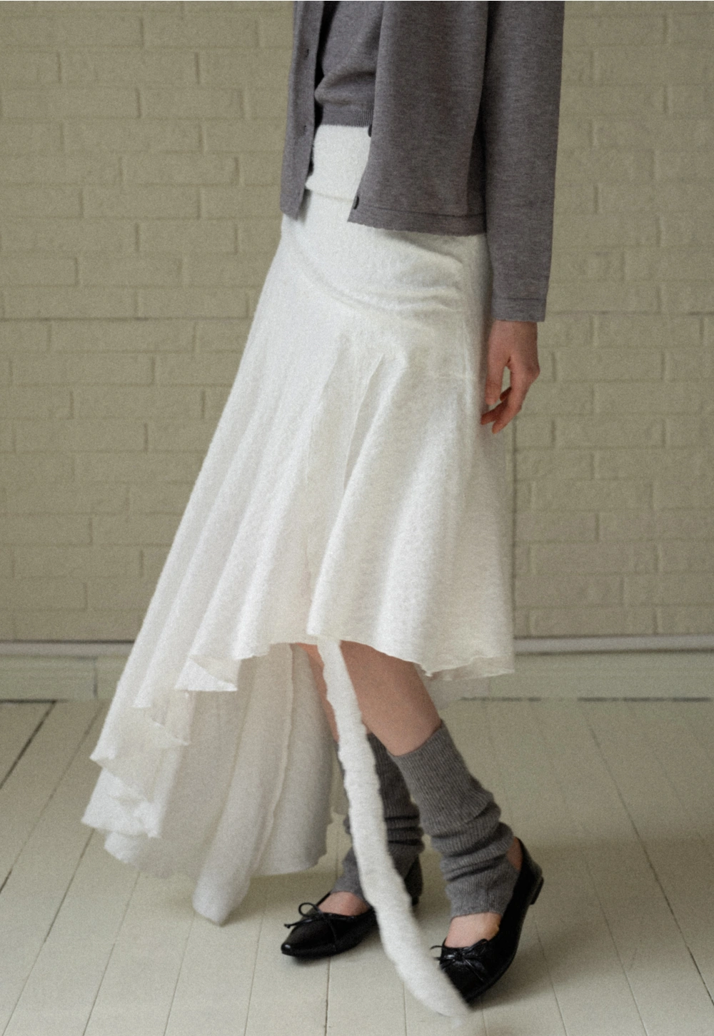 Elegant White Flared Skirt